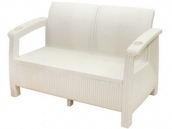 Двухместный диван Yalta Sofa Seаt белый купить в Жердевке