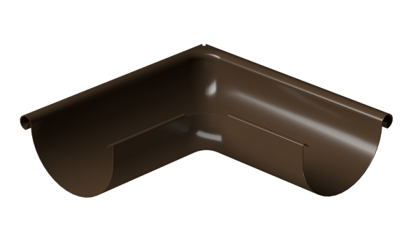 Угол внешний 90° D125 Döcke STAL PREMIUM Каштан, (RAL 8017) купить в Жердевке