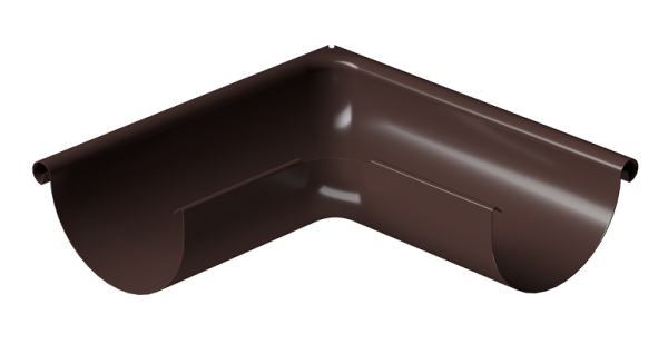 Угол внешний 90° D125 Döcke STAL PREMIUM Шоколад, (RAL 8019) купить в Жердевке