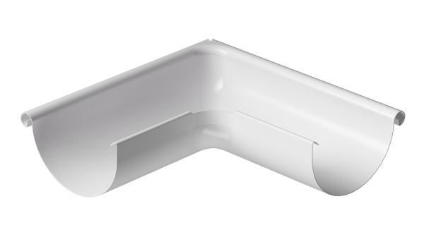 Угол внешний 90° D125 Döcke STAL PREMIUM Пломбир, (RAL 9010) купить в Жердевке