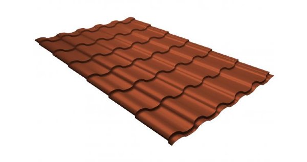 Металлочерепица кредо GL 0,5 GreenСoat Pural RR 750 кирпично-красный (RAL 8004 терракота) купить в Жердевке