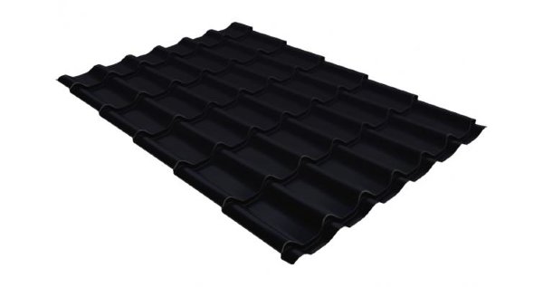 Металлочерепица классик GL 0,5 Velur20 RAL 9005 черный купить в Жердевке