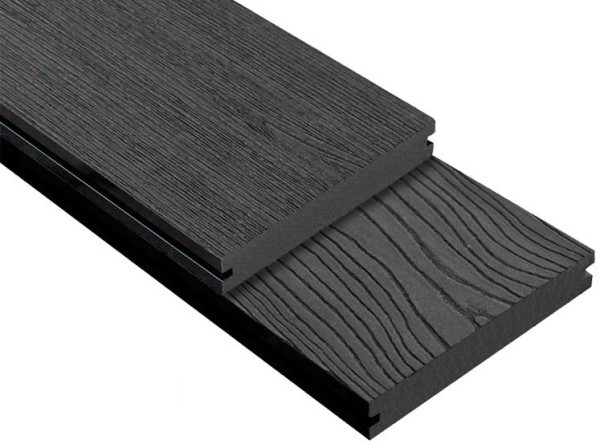 Террасная доска ДПК Outdoor 3D полнотелая STORM/OCEAN BLACK черная купить в Жердевке
