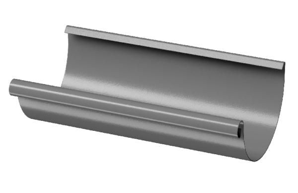 Желоб полукруглый D125 3 м Döcke STAL PREMIUM Графит, (RAL 7024) купить в Жердевке