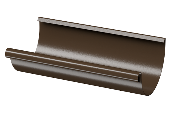 Желоб полукруглый D125 3 м Döcke STAL PREMIUM Каштан, (RAL 8017) купить в Жердевке