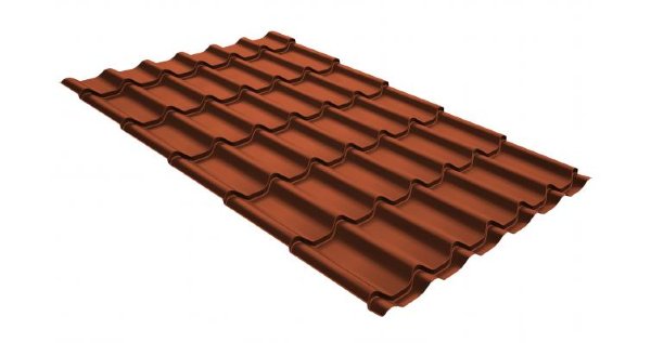 Металлочерепица классик GL 0,5 GreenCoat Pural RR 750 кирпично-красный (RAL 8004 терракота) купить в Жердевке