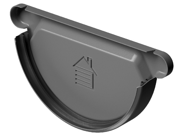 Заглушка желоба D125 Döcke STAL PREMIUM Графит, (RAL 7024) купить в Жердевке