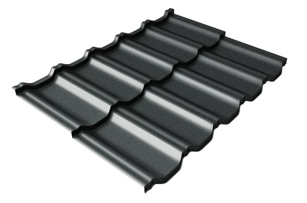 Металлочерепица модульная Квинта Uno Grand Line c 3D резом 0,5 Satin RAL 7016 антрацитово-серый купить в Жердевке
