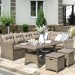 Комплект мебели AFINA плетеной из иск. ротанга AFM-307B Beige купить в Жердевке