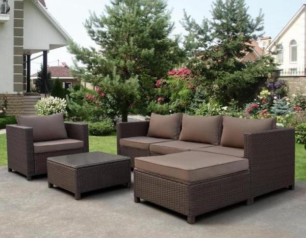 Комплект мебели AFINA плетеной из иск. ротанга YR821A Brown/Beige купить в Жердевке