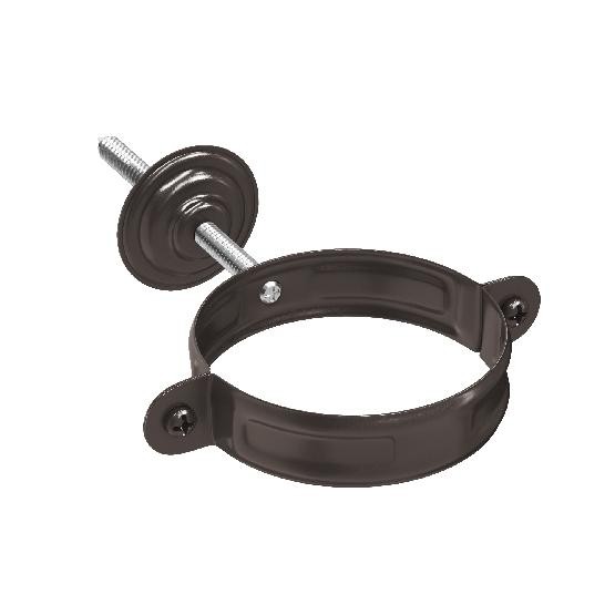 Водосток Aquasistem, система 150/100 - Комплект крепления трубы RR 32 Тёмно-Коричневый купить в Жердевке