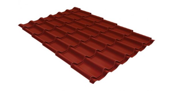 Металлочерепица классик 0,5 Satin RAL 3009 оксидно-красный купить в Жердевке