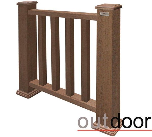 Ограждение из ДПК Outdoor Классик 3D STORM коричневый микс купить в Жердевке