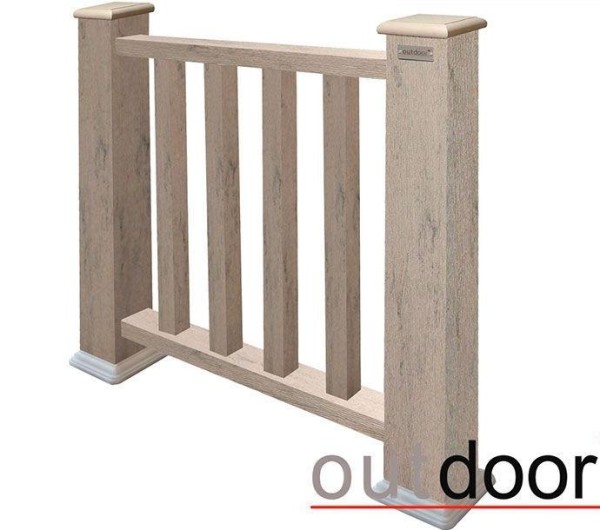 Ограждение из ДПК Outdoor Классик 3D STORM серый микс купить в Жердевке