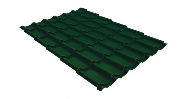 Металлочерепица классик GL 0,5 Velur20 RAL 6005 зеленый мох купить в Жердевке