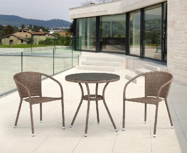 Комплект плетеной мебели AFINA из иск. ротанга T282ANT/Y137C-W56 Light Brown 2Pcs купить в Жердевке