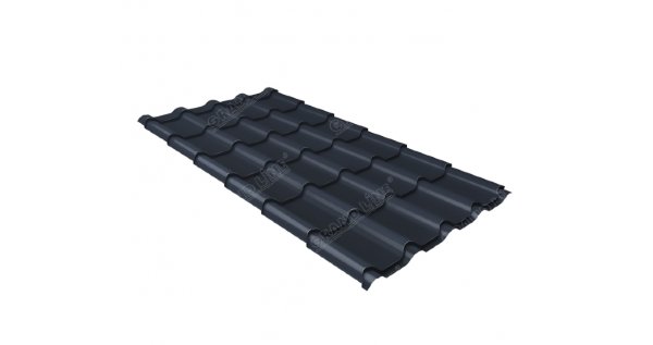 Металлочерепица камея 0,5 Satin RAL 7024 мокрый асфальт купить в Жердевке