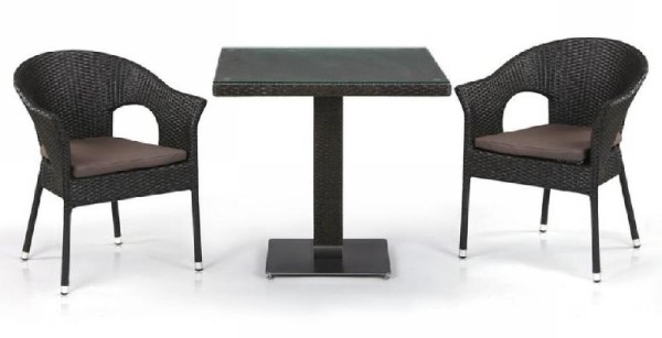 Комплект плетеной мебели AFINA из иск. ротанга T605SWT/Y79A-W53 Brown 2Pcs купить в Жердевке
