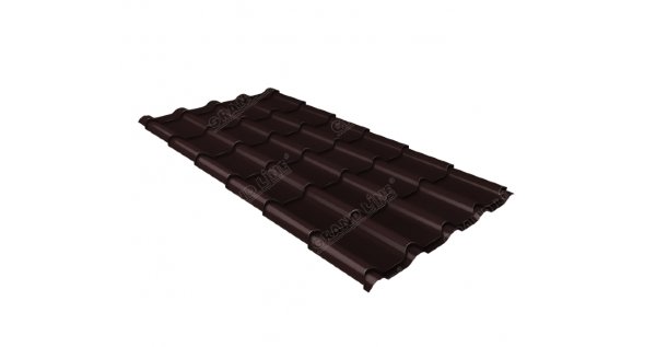Металлочерепица камея 0,5 Satin RAL 8017 шоколад купить в Жердевке