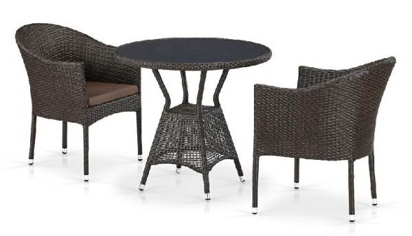 Комплект плетеной мебели AFINA из иск. ротанга T707ANS/Y350-W53 Brown 2Pcs купить в Жердевке