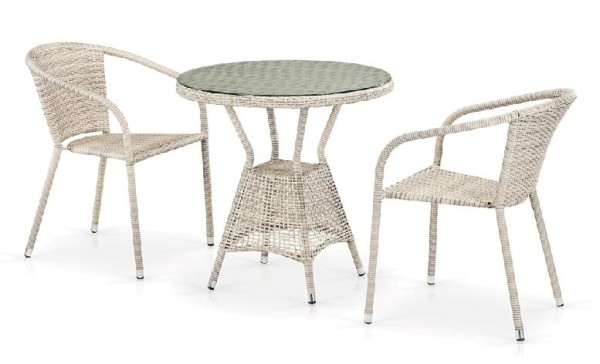 Комплект плетеной мебели AFINA из иск. ротанга T705ANT/Y137C-W85 Latte 2Pcs купить в Жердевке