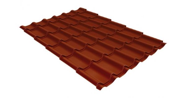Металлочерепица классик 0,5 Satin RAL 8004 терракота купить в Жердевке