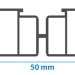Лага алюминиевая KRONEX 50x25x3000 мм несущая купить в Жердевке