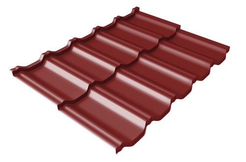 Металлочерепица модульная Квинта Uno Grand Line c 3D резом 0,5 Satin RAL 3011 коричнево-красный купить в Жердевке