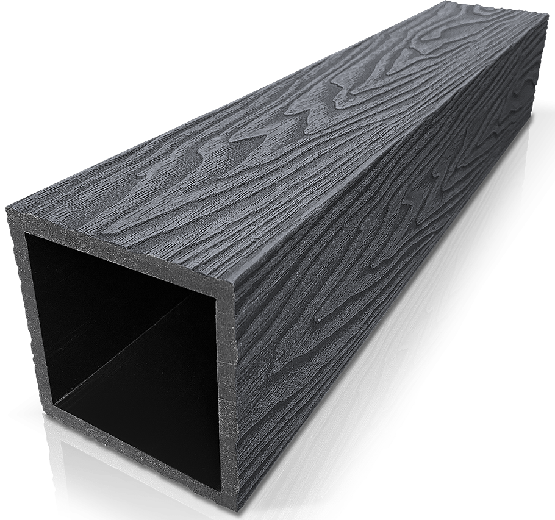 Столб ДПК 3D GardenParkett фактура дерева Графит купить в Жердевке