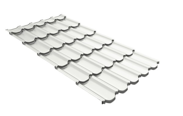 Металлочерепица квинта плюс с 3D резом 0,5 Satin RAL 9003 сигнальный белый купить в Жердевке