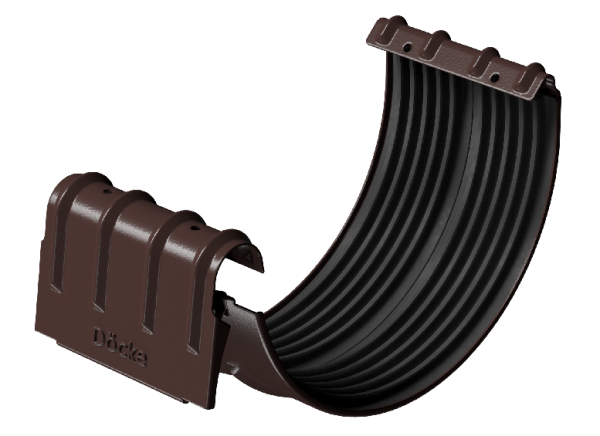 Соединитель желобов D125 Döcke STAL PREMIUM Шоколад, (RAL 8019) купить в Жердевке