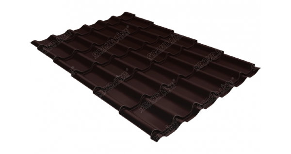 Металлочерепица классик GL 0,5 Quarzit RAL 8017 шоколад Metallic купить в Жердевке