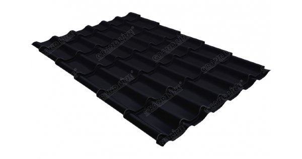 Металлочерепица классик 0,45 Drap RAL 9005 черный купить в Жердевке