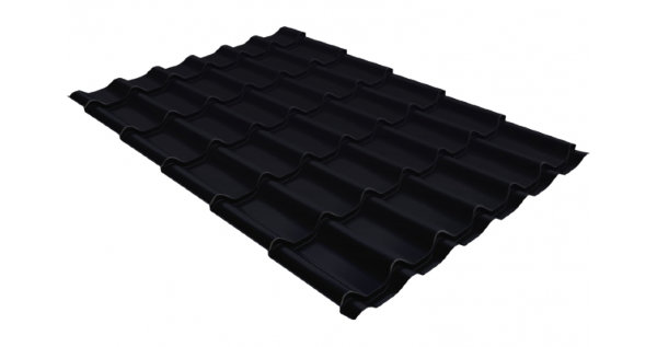 Металлочерепица классик GL 0,5 Quarzit lite RAL 9005 черный купить в Жердевке