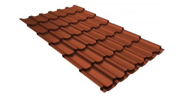Металлочерепица квинта плюс 0,5 GreenCoat Pural RR 750 кирпично-красный (RAL 8004 терракота) купить в Жердевке