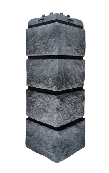 Угол наружный Grand Line Колотый Камень Антрацит, Шов чёрный купить в Жердевке