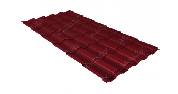 Металлочерепица кредо 0,45 Drap RAL 3005 красное вино купить в Жердевке